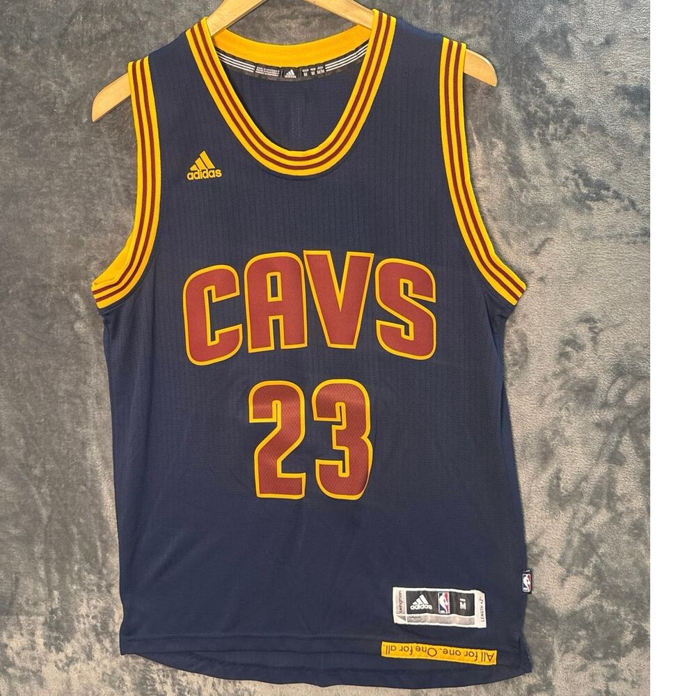 LeBron James Cleveland Cavaliers Navy Blue Jersey Adidas Swingman 23 2015-16 MED